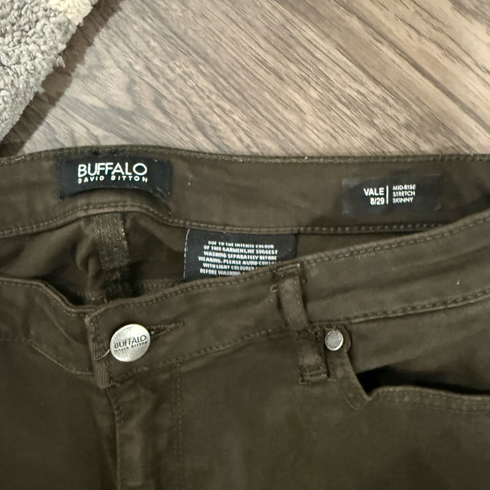 Buffalo David Bitton Dark Olive Jeans - Picture 2 of 3